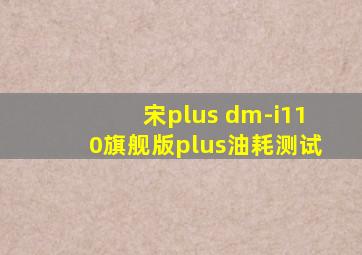 宋plus dm-i110旗舰版plus油耗测试